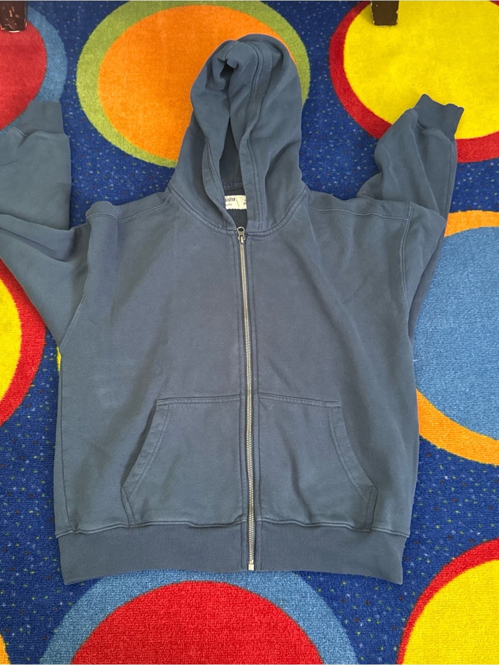 Hollister Slate Blue Full-Zip Hoodie